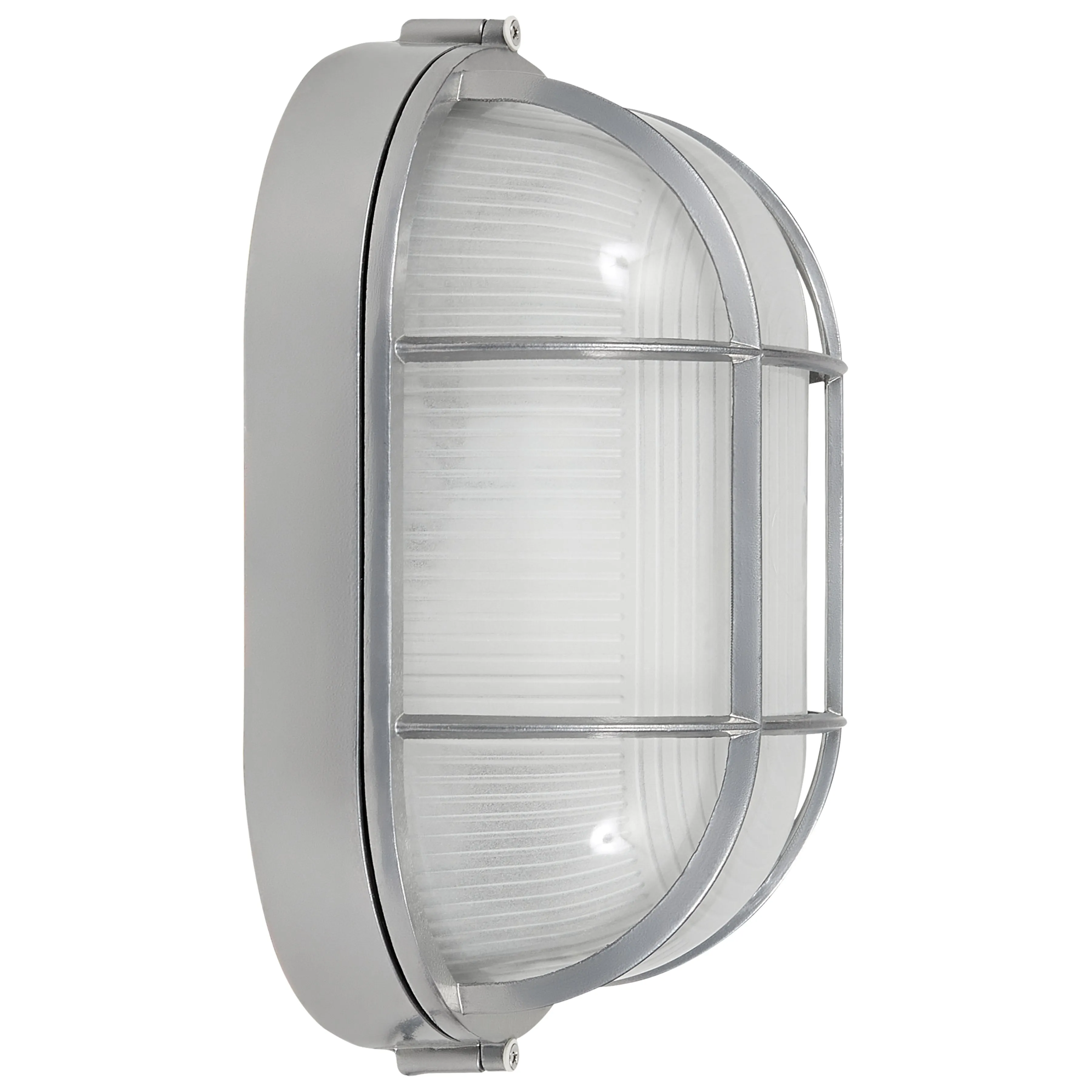 1 Light Outdoor Bulkhead, 60W, 120V, Satin Finish, Nauticus Dual Mount Collection