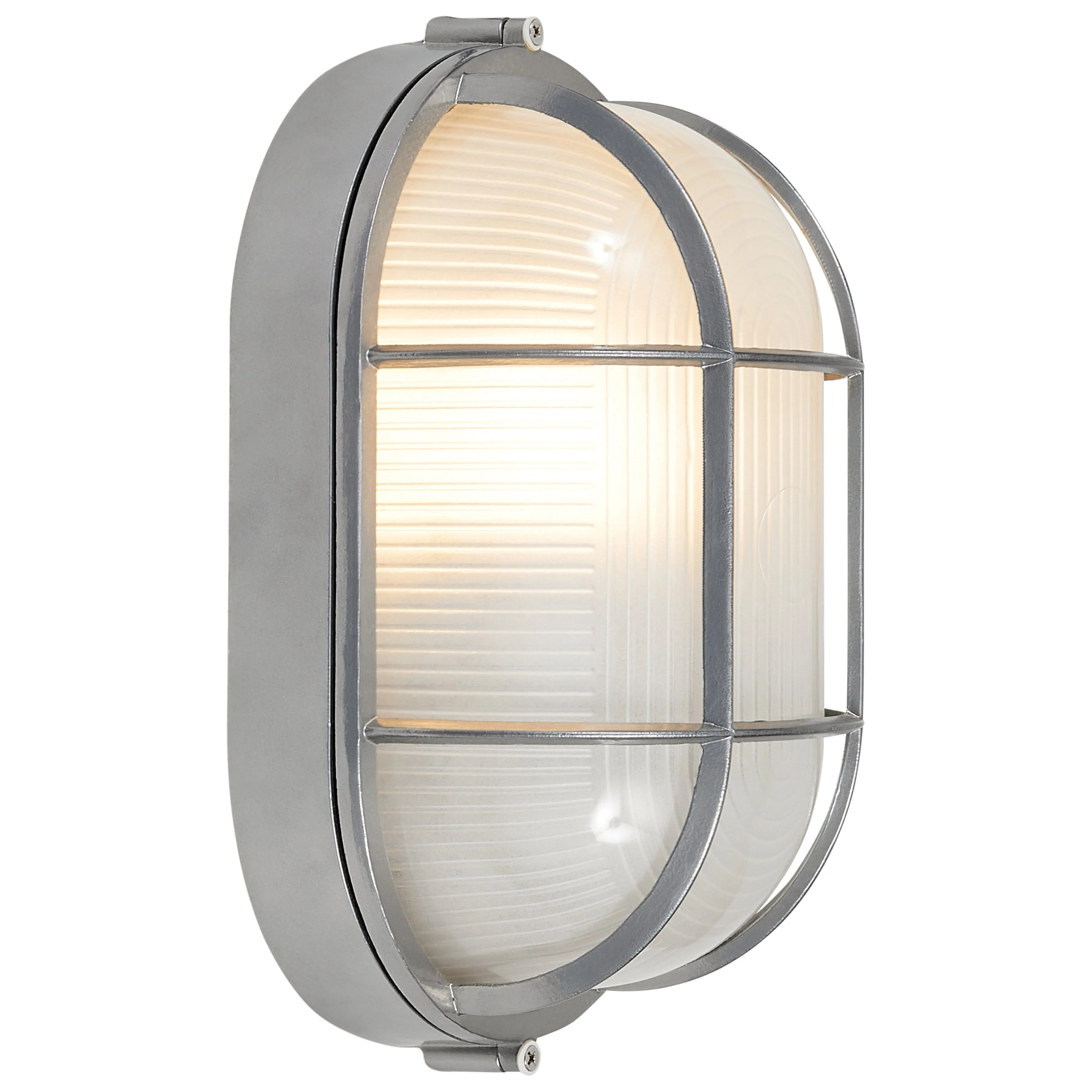 1 Light Outdoor Bulkhead, 60W, 120V, Satin Finish, Nauticus Dual Mount Collection