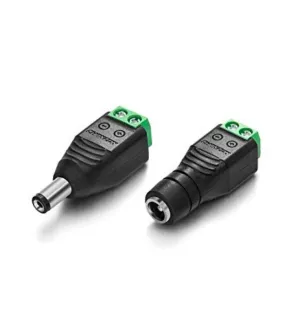 10 Sets of 5.5mm x 2.1mm 12V DC Power Male and Female Jack Connector Plug Adapter Adaptor for LED Strips