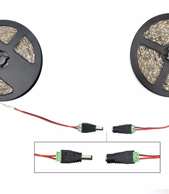 10 Sets of 5.5mm x 2.1mm 12V DC Power Male and Female Jack Connector Plug Adapter Adaptor for LED Strips
