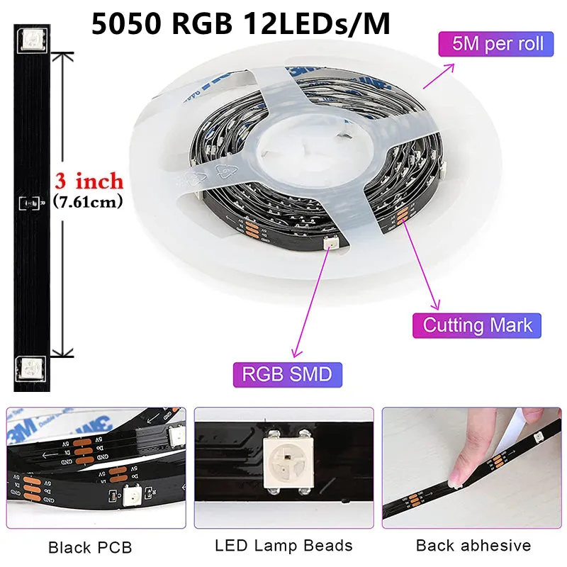 10M 5M Led Strip Light RGB Infrared Bluetooth ontroller luces Luminous