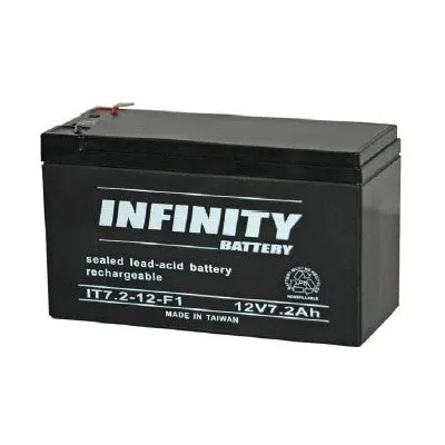 12 Volt - 7.2Ah Rechargeable SLA Battery (BT-12V7.2F1)