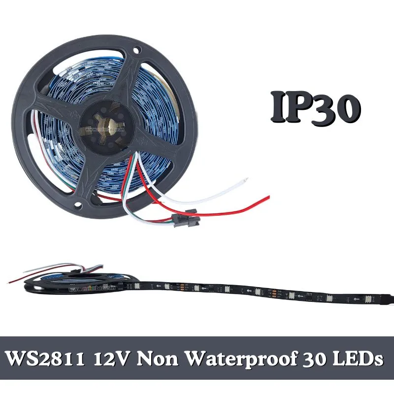 12-Volt WS2811 DC RGB Addressable LED Strips Roll