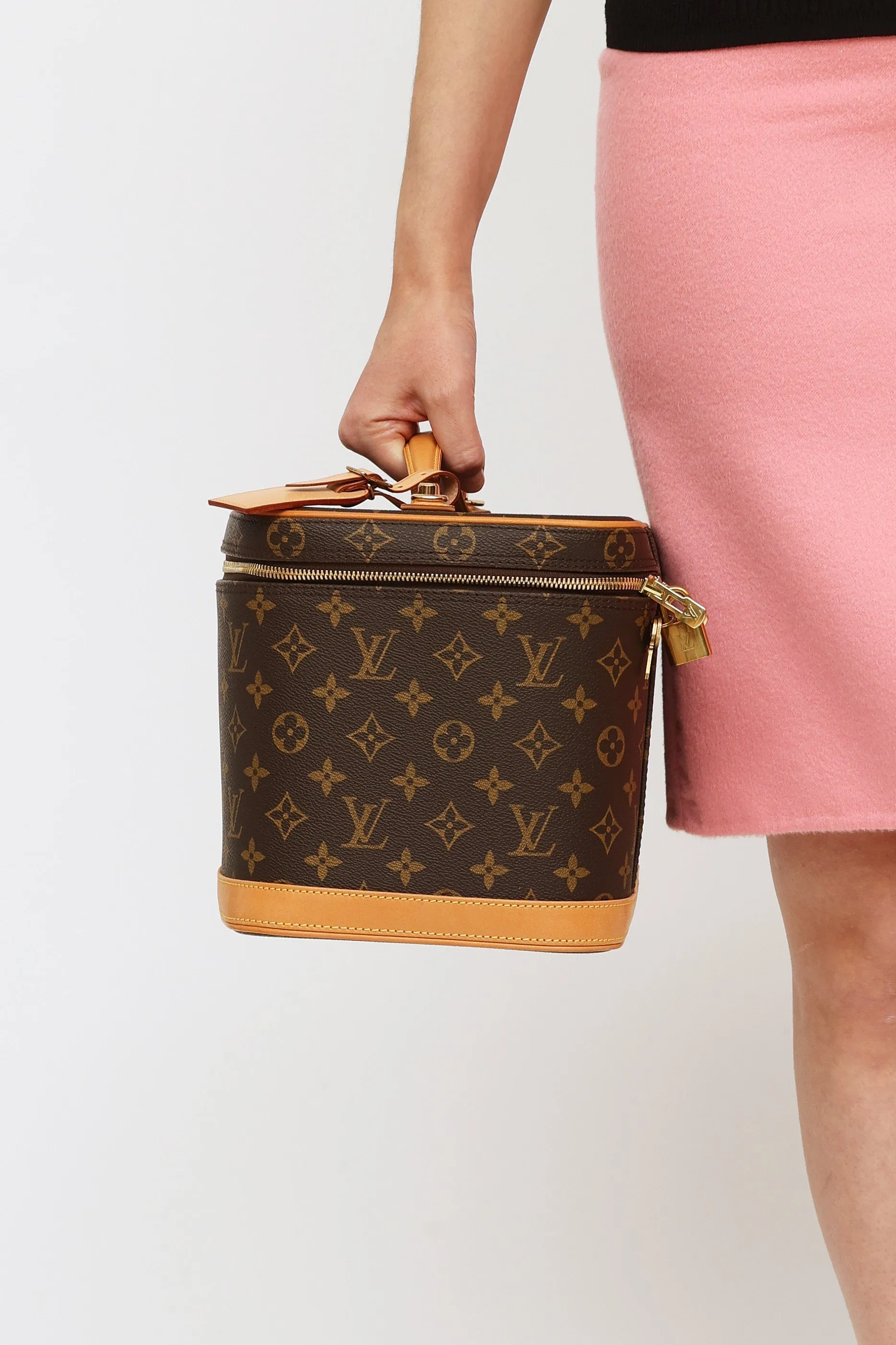 1998 Brown Monogram Canvas Nice Vanity Bag