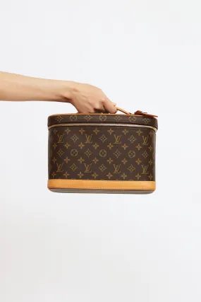 1998 Brown Monogram Canvas Nice Vanity Bag
