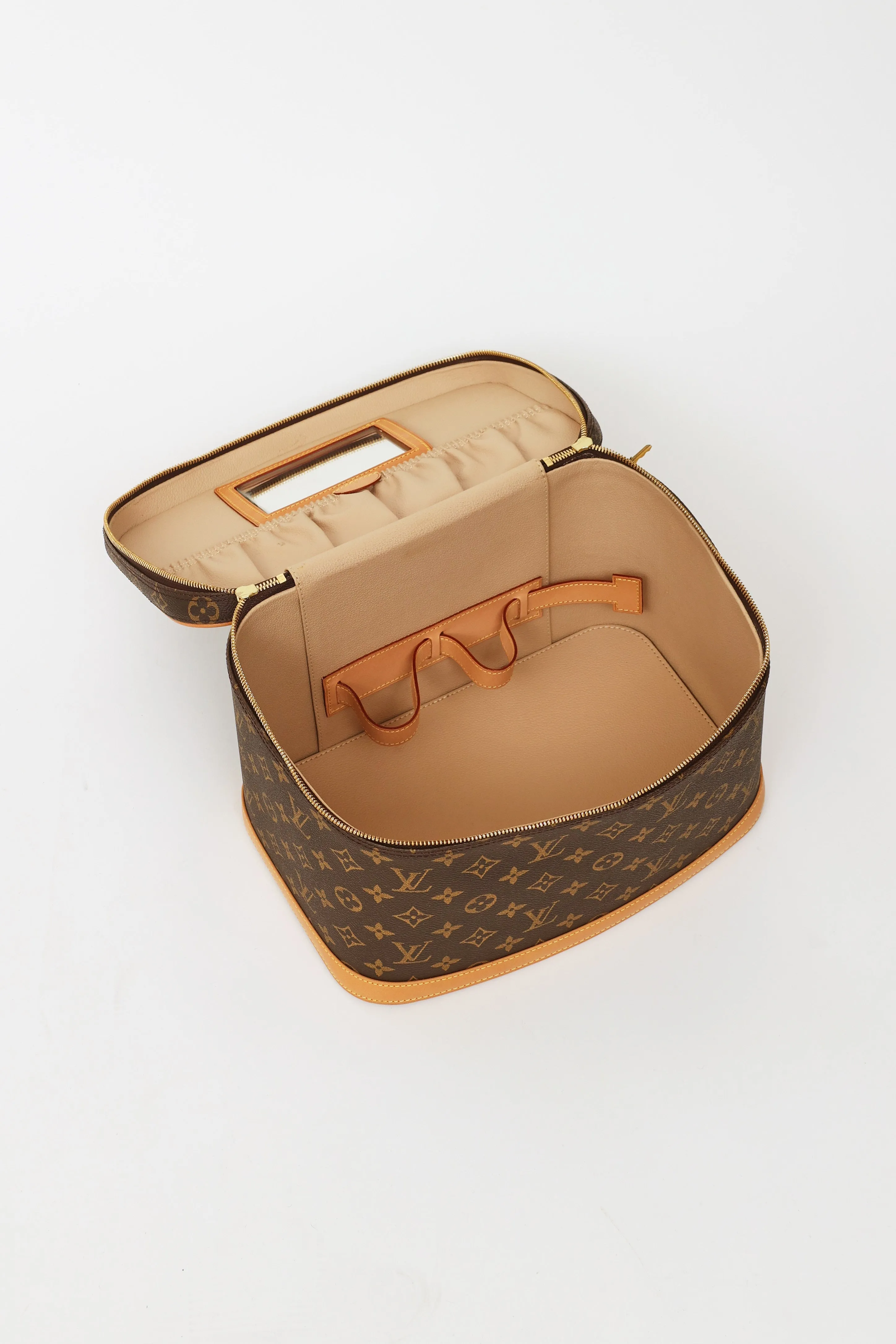 1998 Brown Monogram Canvas Nice Vanity Bag