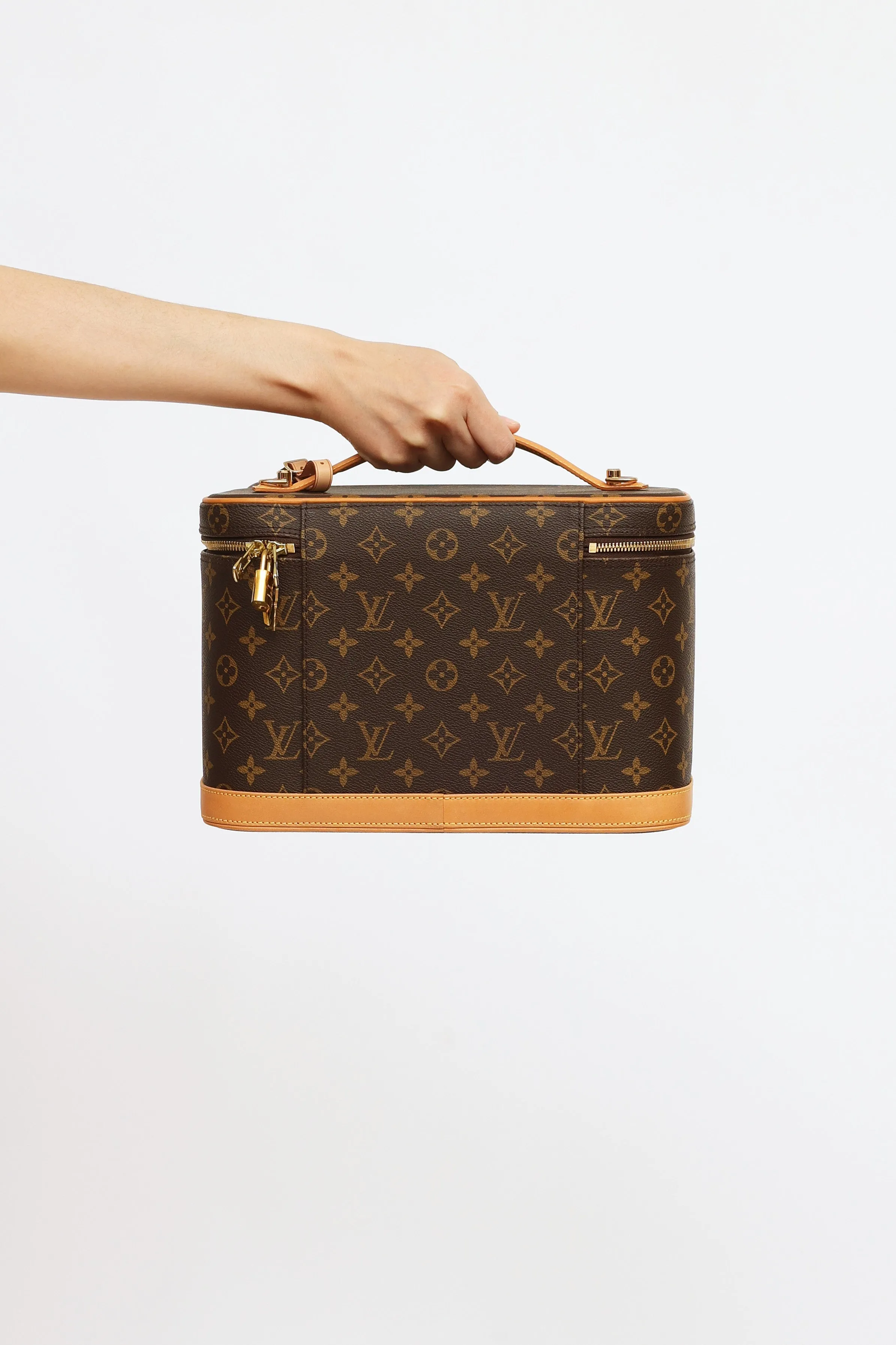 1998 Brown Monogram Canvas Nice Vanity Bag