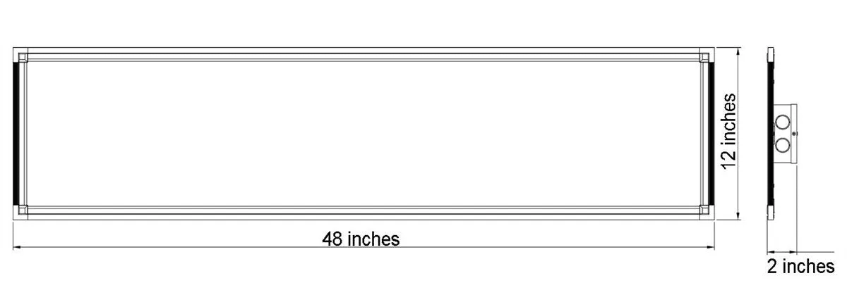 1x4 LED Flat Panel Light - 40W - 120-277V - 4200 Lumens - 4000K