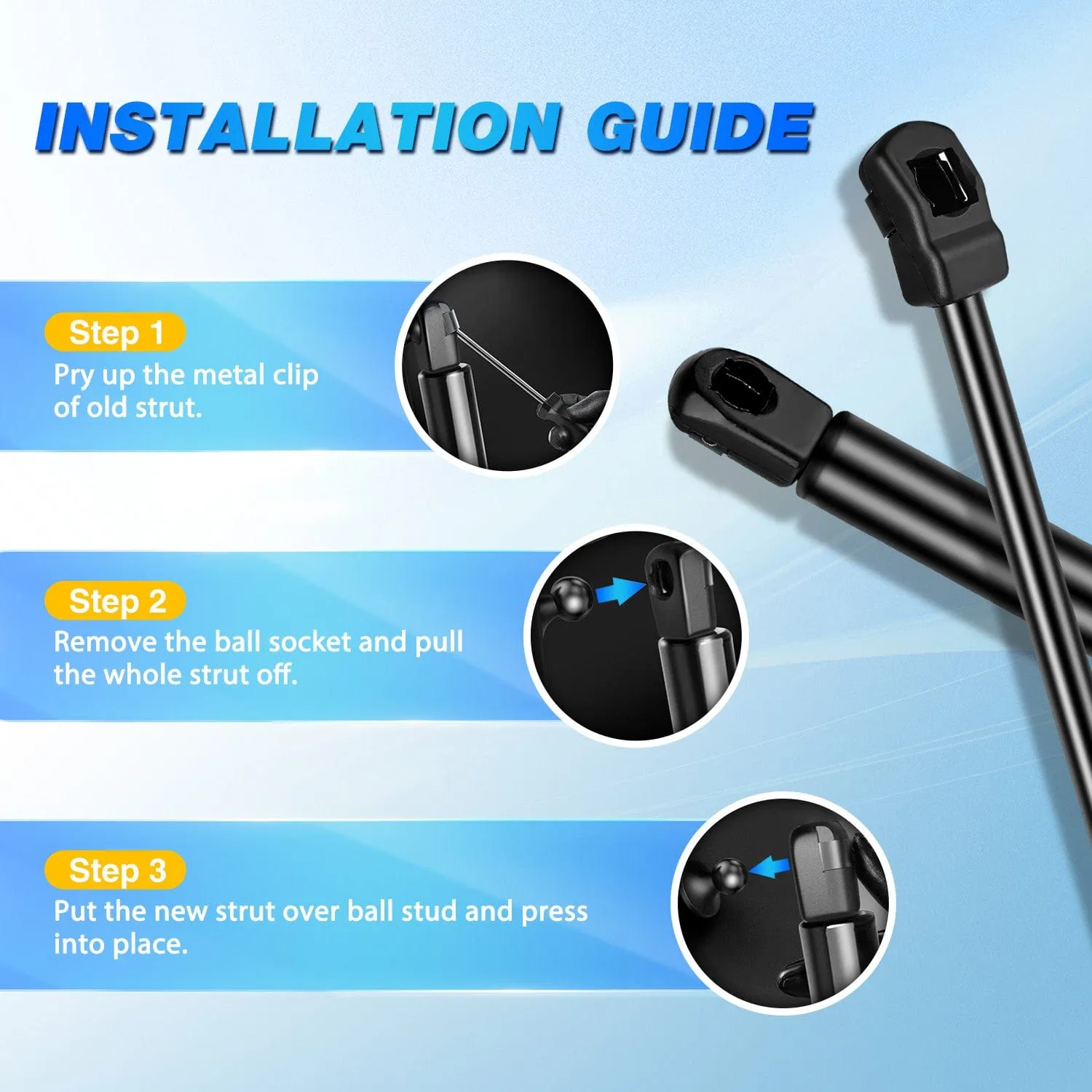 2 PCS Lift Support Struts Replacement for Jeep Grand Cherokee 1999-2004 Front Hood Gas Springs Shock Rods