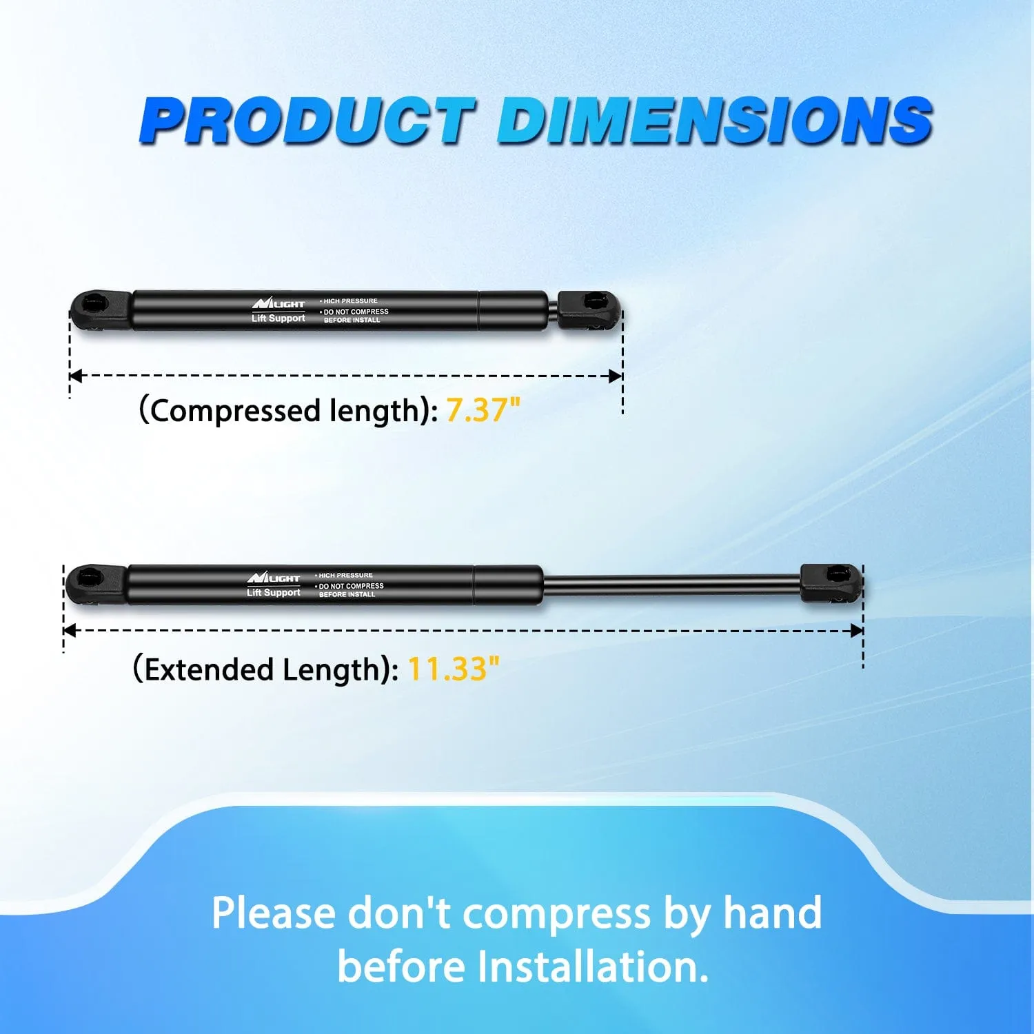2 PCS Lift Support Struts Replacement for Jeep Grand Cherokee 1999-2004 Front Hood Gas Springs Shock Rods