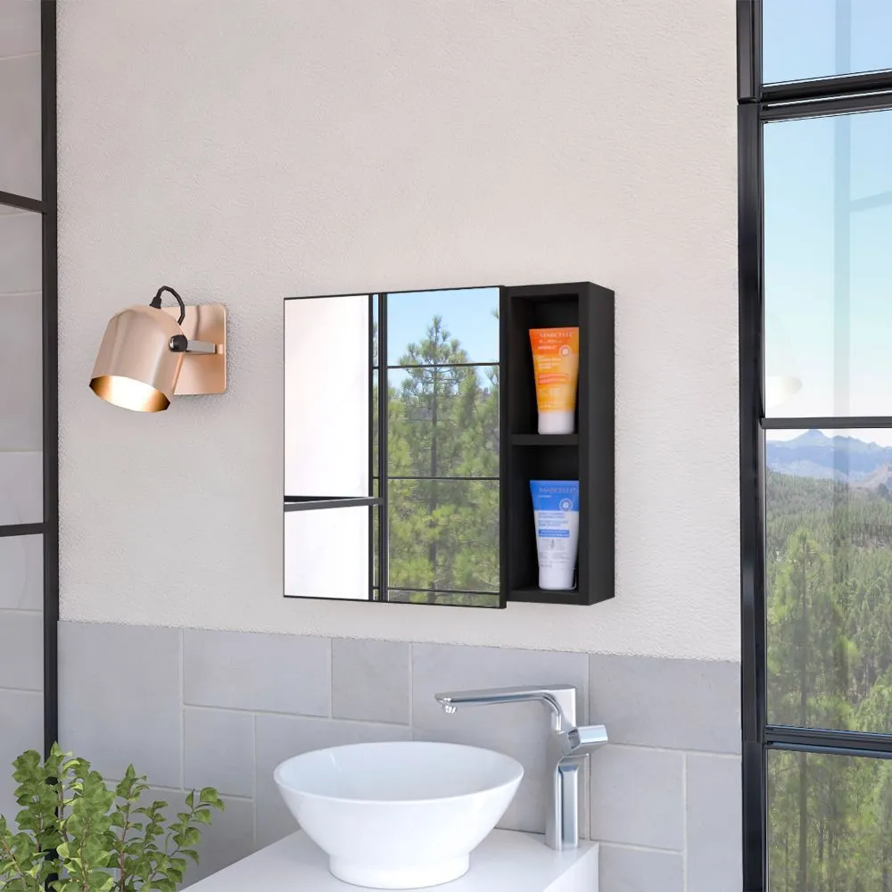 2-Shelf Medicine Cabinet with Mirror