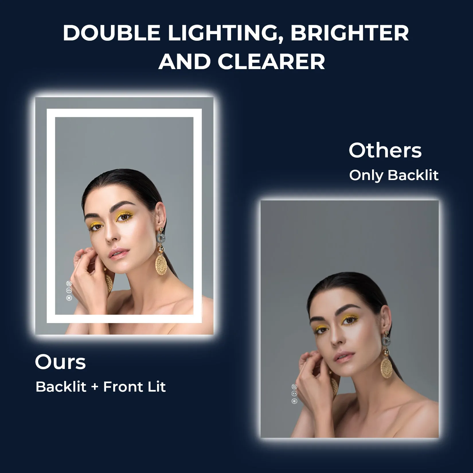 2022 Collection  Backlit   Front-Lighted LED Mirror for Bathroom 24 x 32 Inch