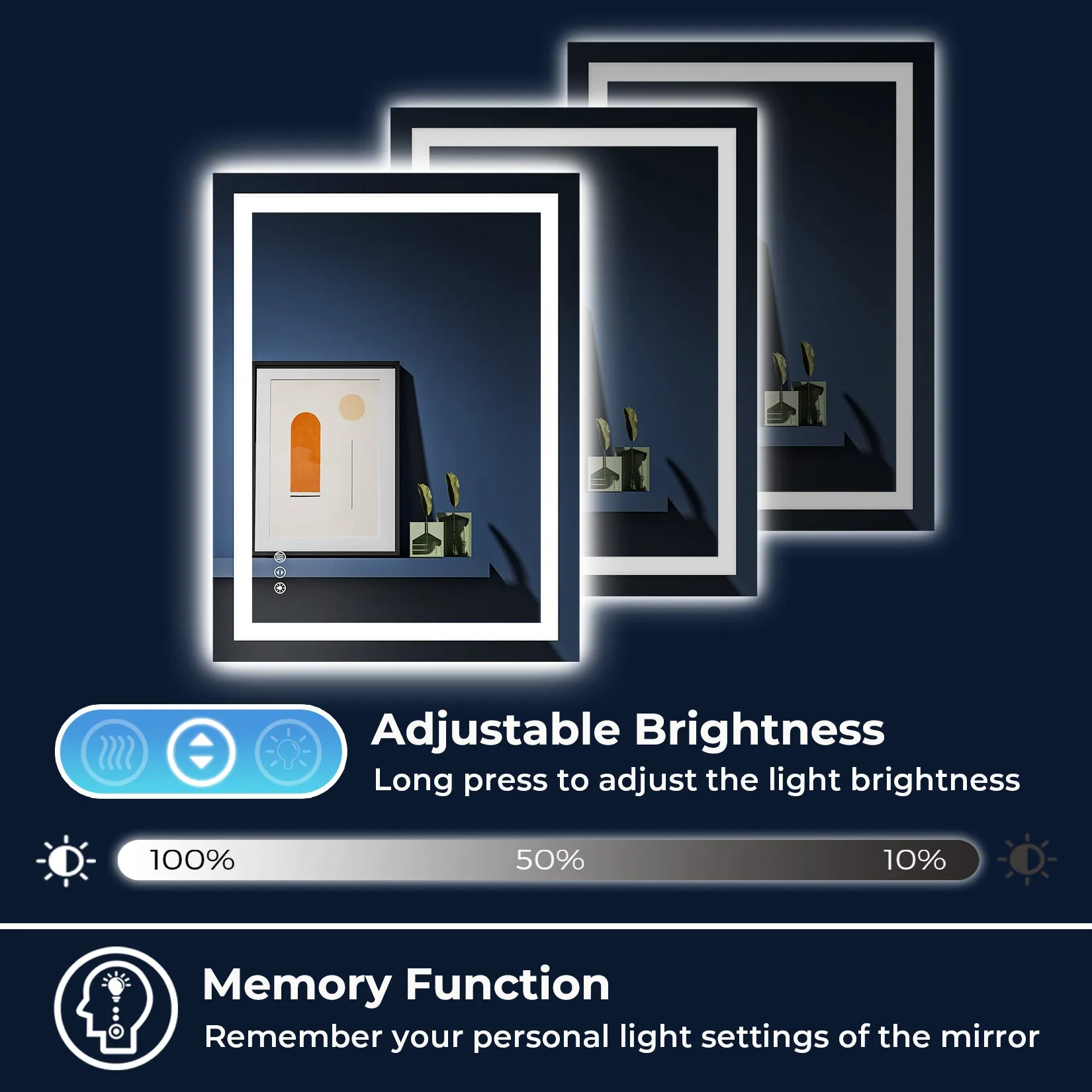 2022 Collection  Backlit   Front-Lighted LED Mirror for Bathroom 24 x 32 Inch