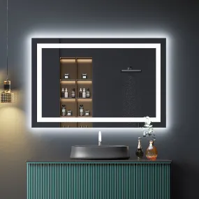 2022 Collection Backlit   Frontlit LED Mirror for Bathroom 48 x 32 Inch