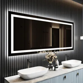 2022 Collection  Backlit   Frontlit LED Mirror for Bathroom 72 x 32 Inch
