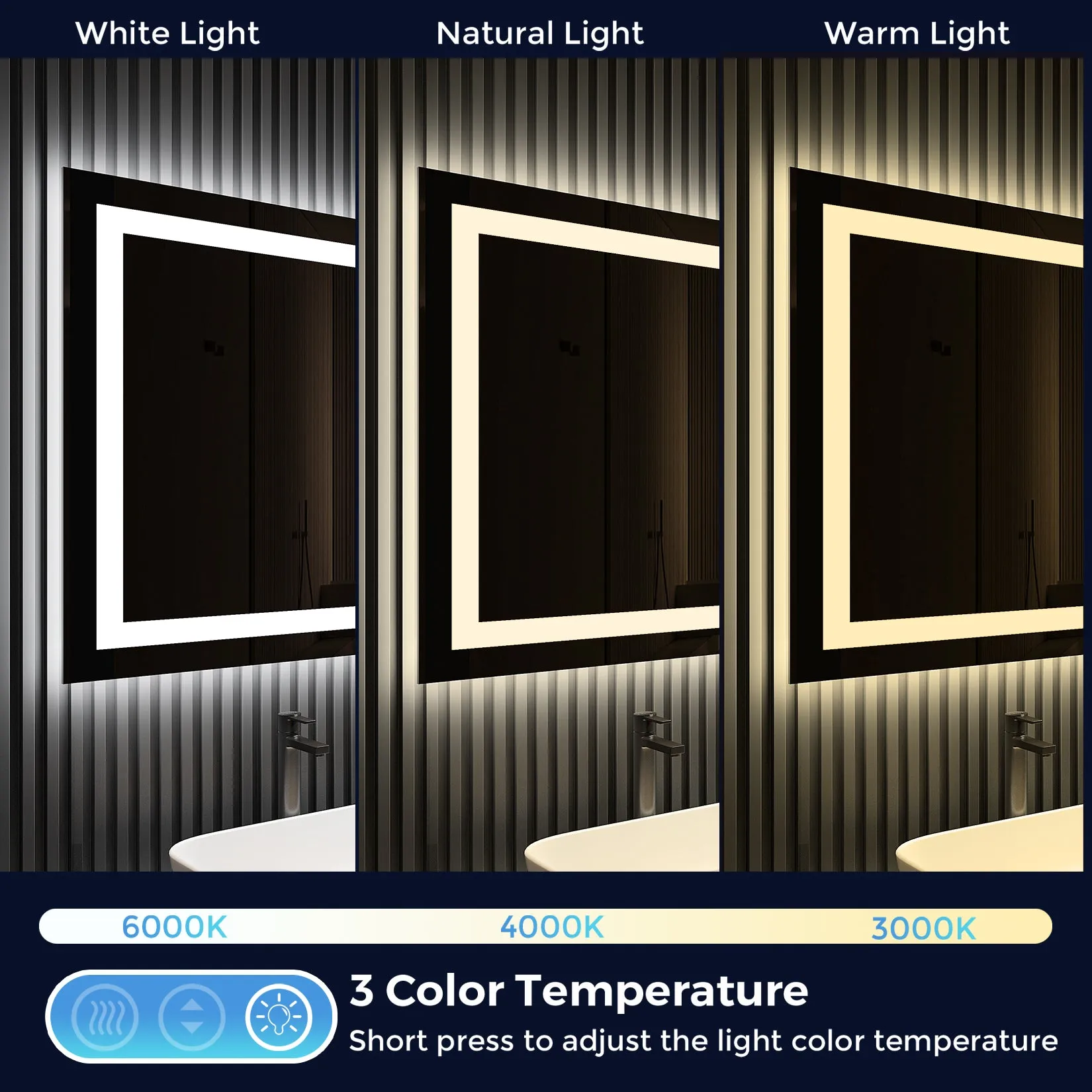2022 Collection  Backlit   Frontlit LED Mirror for Bathroom 72 x 32 Inch