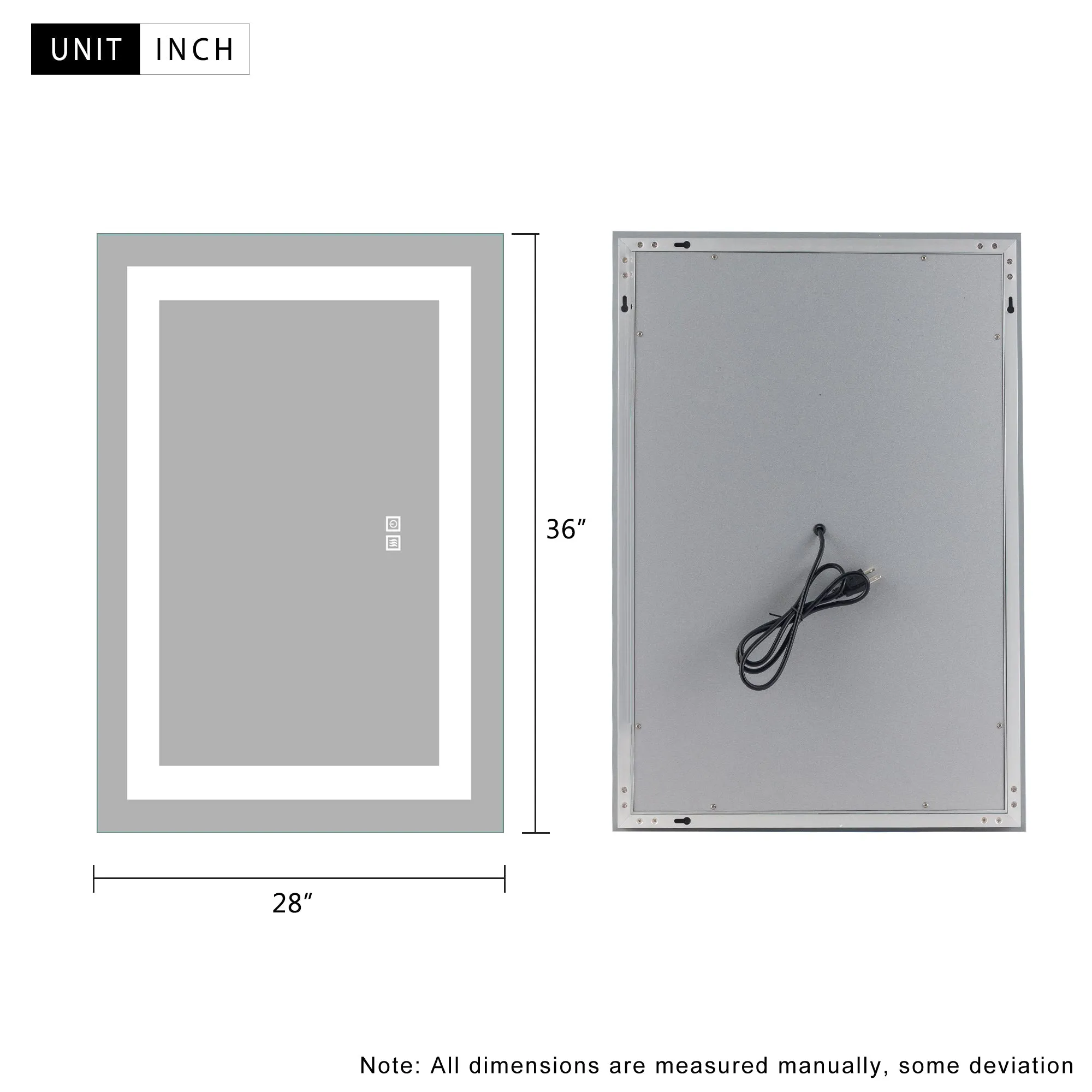 26-in H x 28-in W LED Bathroom Mirror
