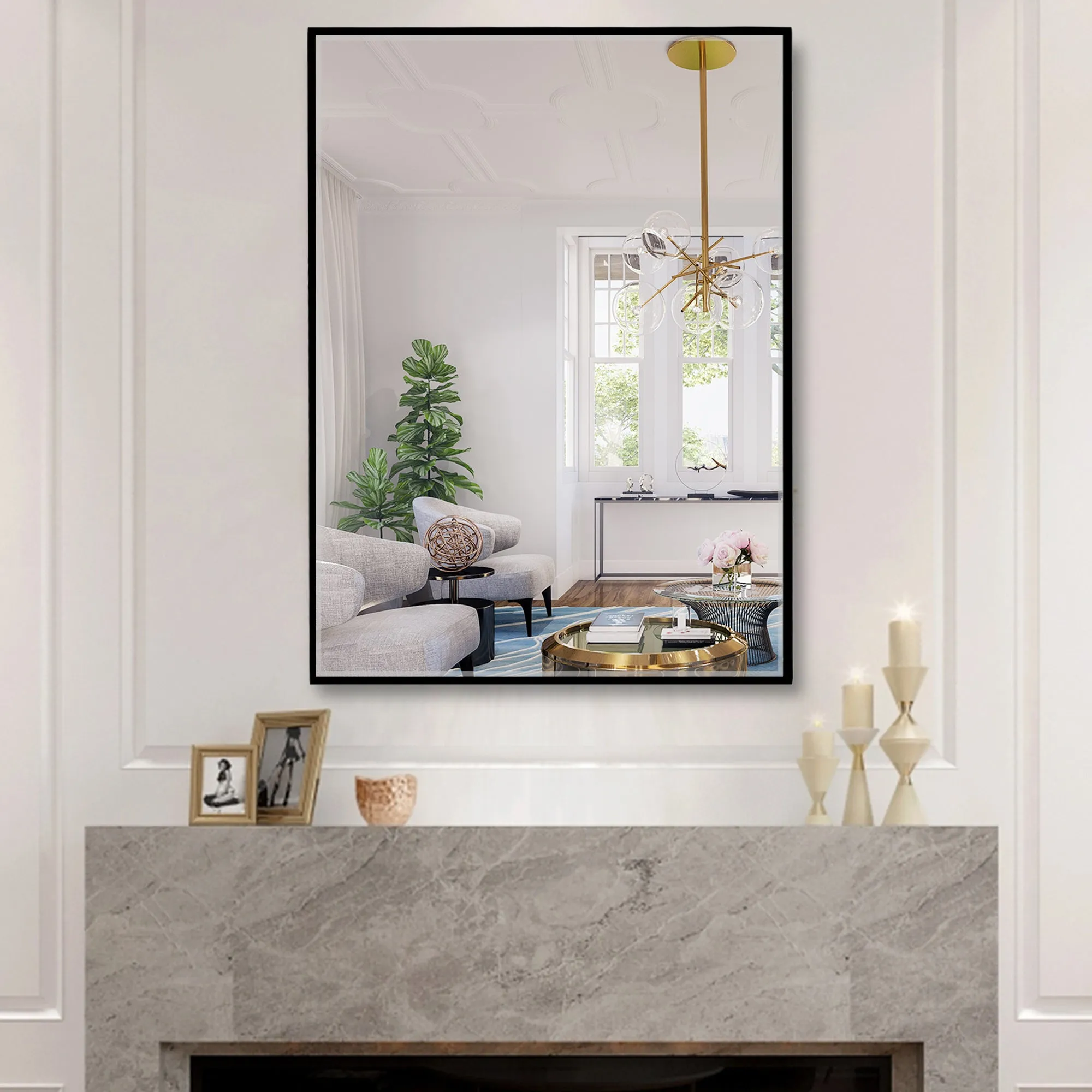 30-in H x 21-in W Wall Mirror