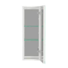 30x10 inch White Medicine Cabinet With Storage Aluminum Bathroom Medicine Cabinets Mirror Adjustable Glass Shelves Right Open