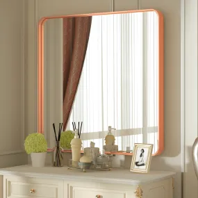 36" x 36" PILOCOS Modern Square Brushed Frame Decorative Mirror for Bedroom Vanity
