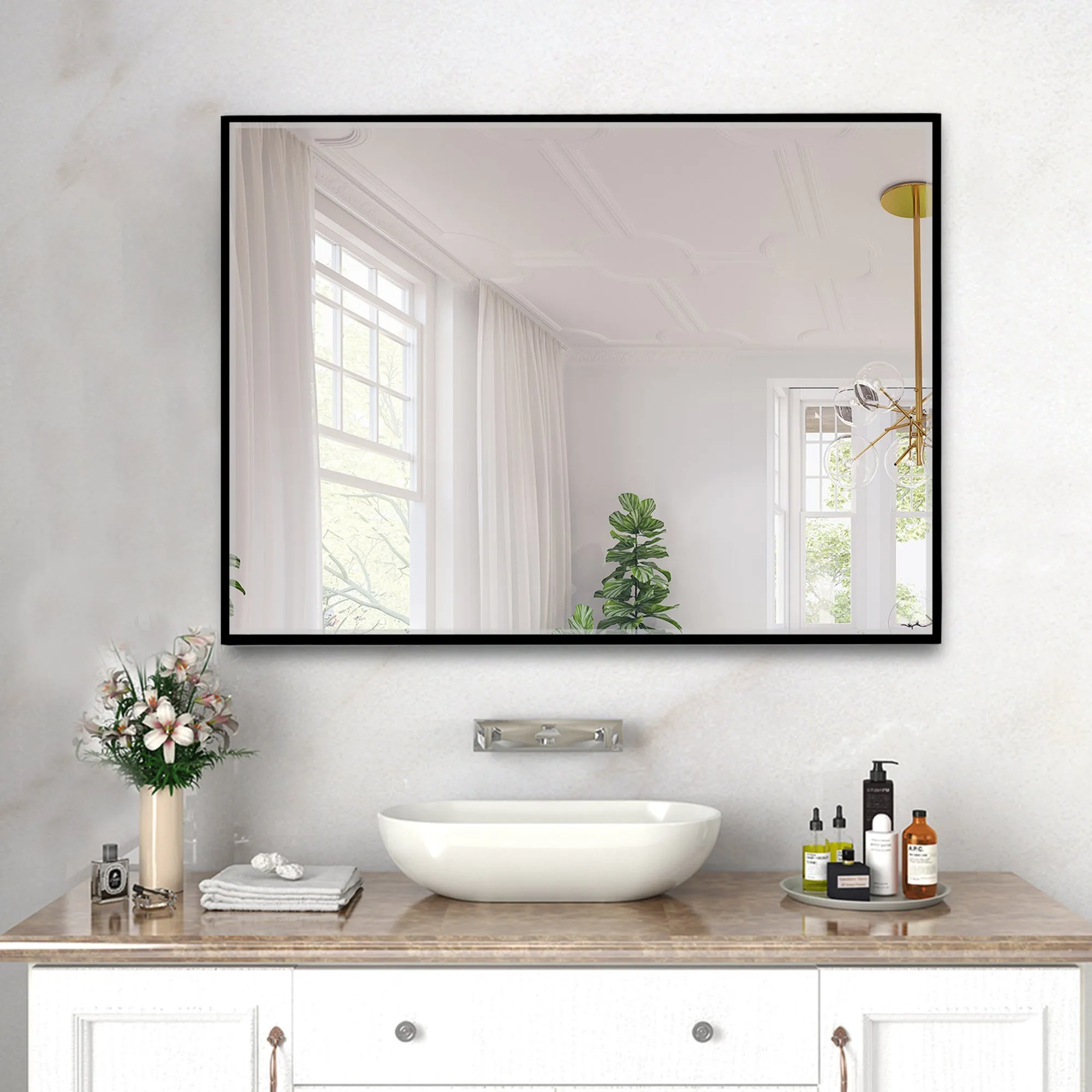 38-in H x 26-in W Wall Mirror
