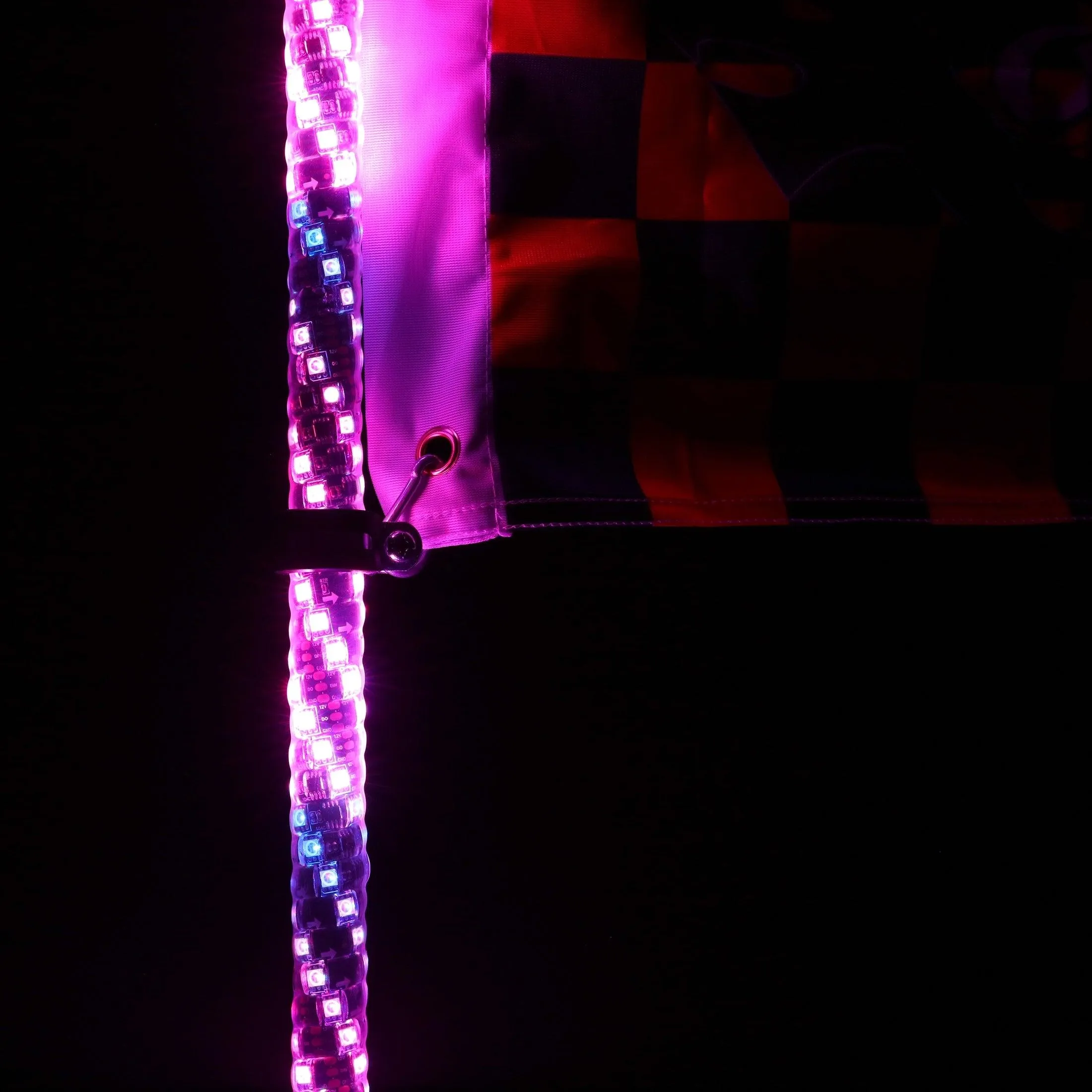 3FT RGB LED Whip Light Rotating Color Changing Flag Pole with Remote Control