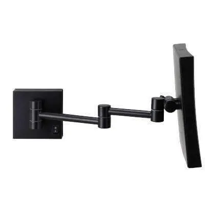 3X Black Magnifying Square Mirror With Light