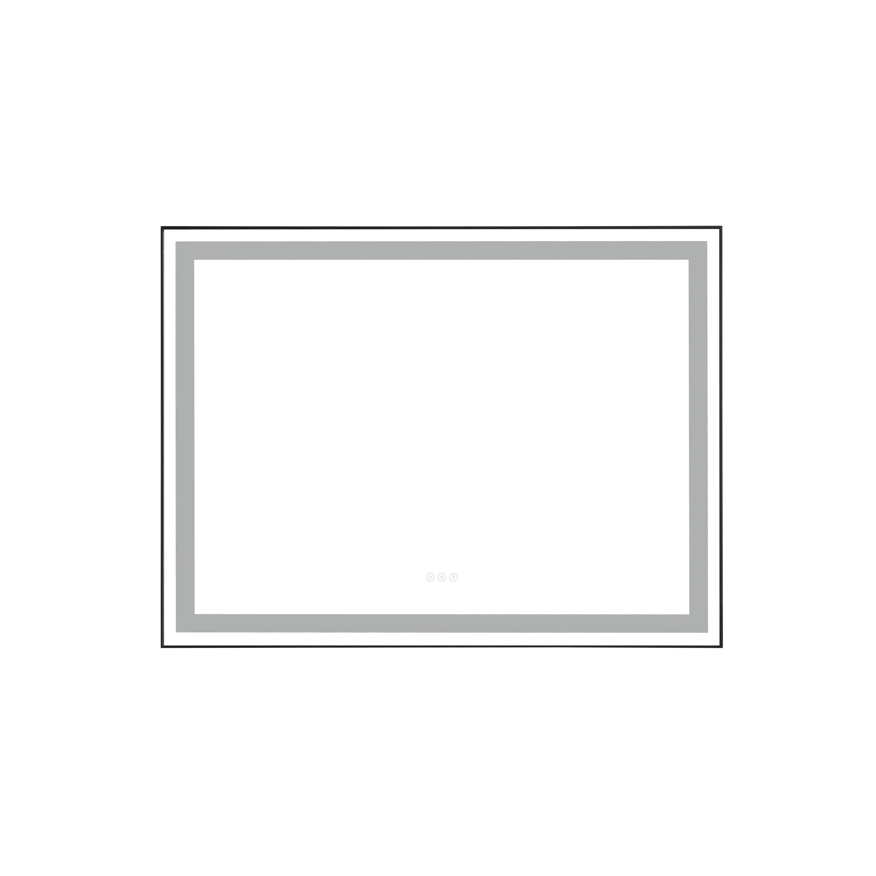 48*36 LED Lighted Bathroom Wall Mounted Mirror with High Lumen Anti-Fog Separately Control