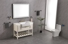 48*36 LED Lighted Bathroom Wall Mounted Mirror with High Lumen Anti-Fog Separately Control