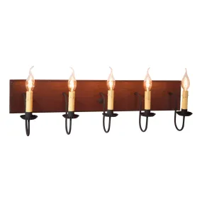 5 Light Vanity Light in Plantation Red