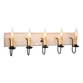 5 Light Vanity Light in Vintage White