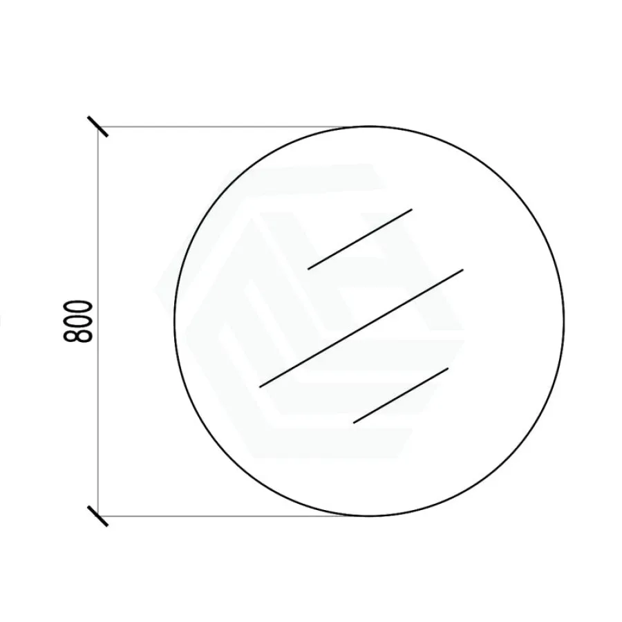 500/600/700/800/900mm Bathroom Mirror Pencil Edge Round Wall Mounted