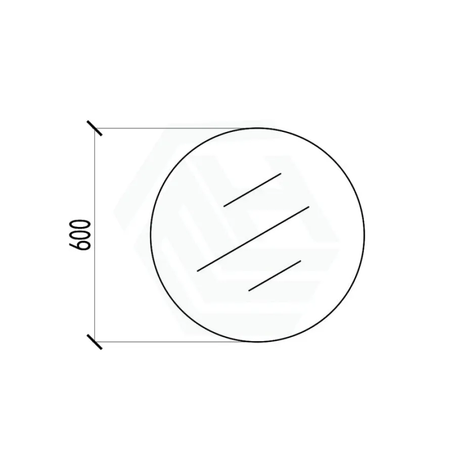 500/600/700/800/900mm Bathroom Mirror Pencil Edge Round Wall Mounted