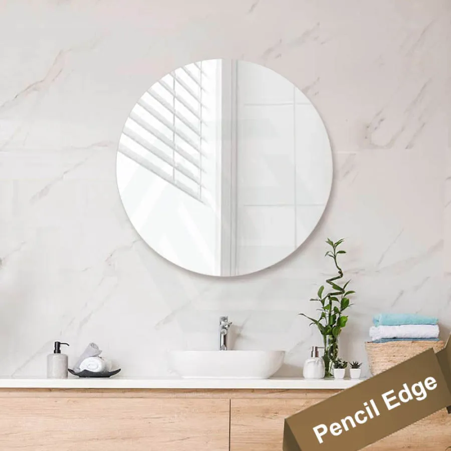 500/600/700/800/900mm Bathroom Mirror Pencil Edge Round Wall Mounted