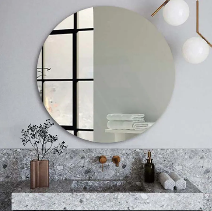 500/600/700/800/900mm Bathroom Mirror Pencil Edge Round Wall Mounted