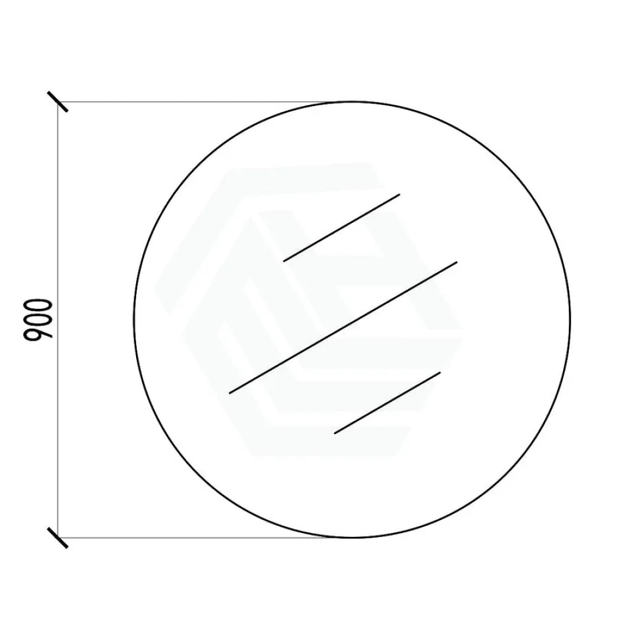 500/600/700/800/900mm Bathroom Mirror Pencil Edge Round Wall Mounted
