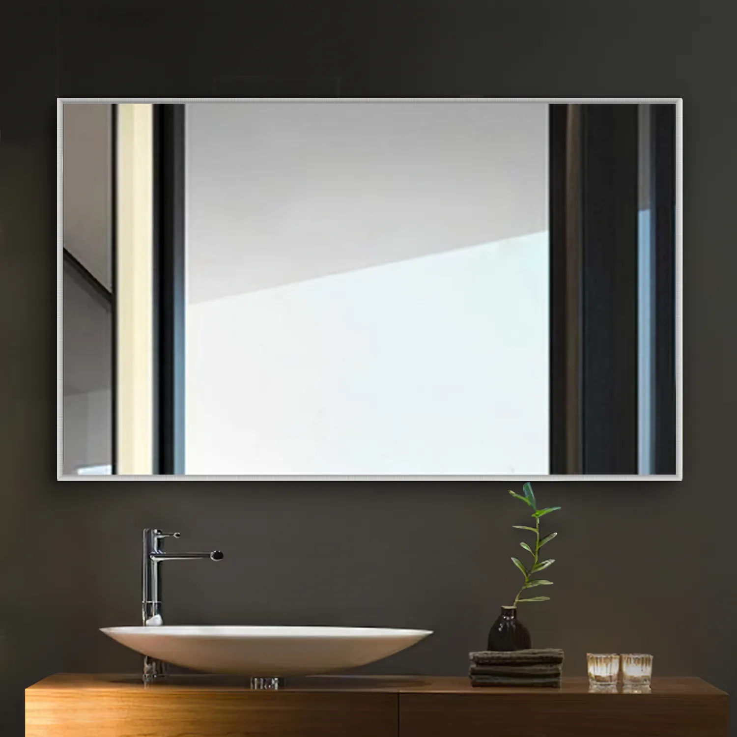 51"x32" Cozy Style Full Size Mirror Bathroom Full Length Wall Mirror