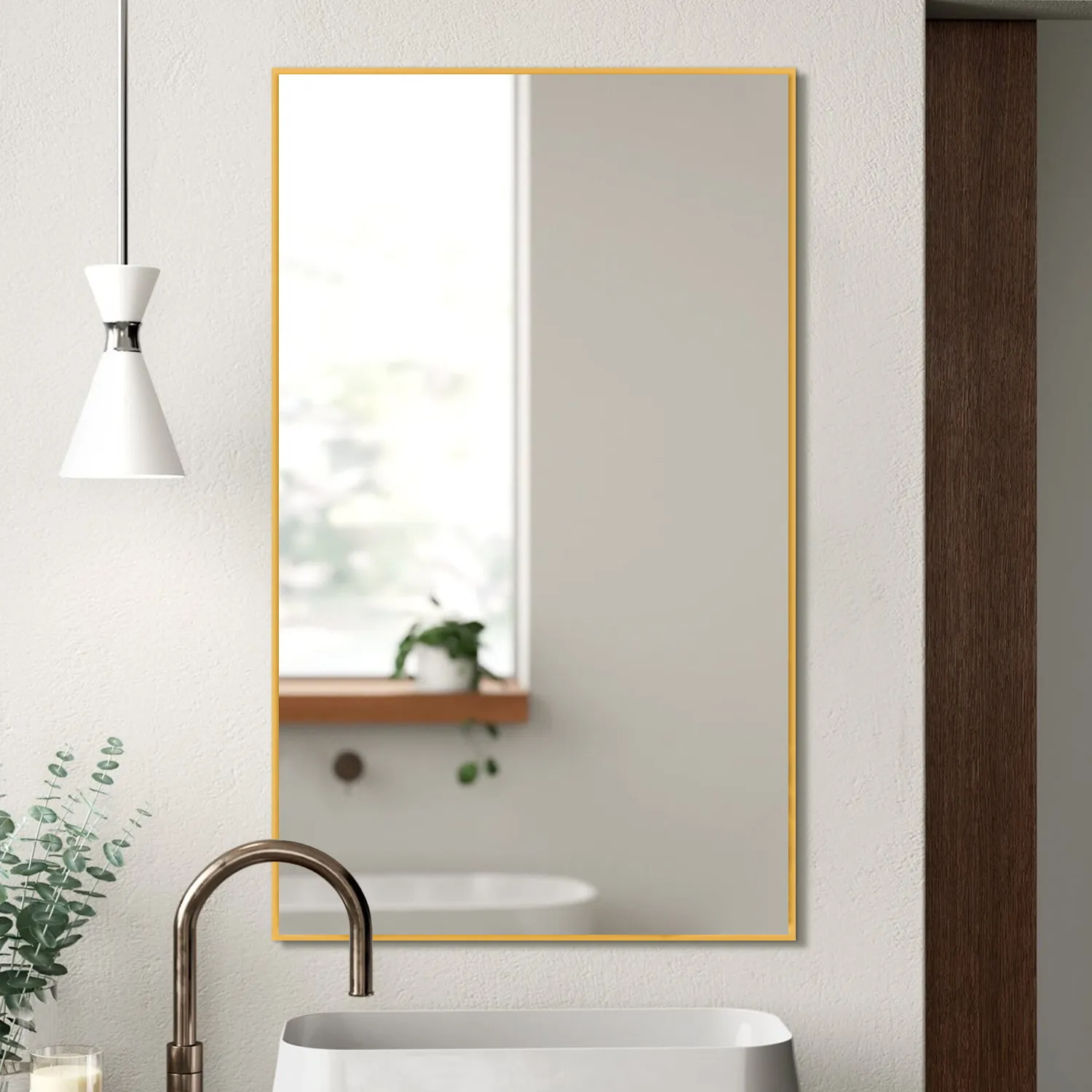 51"x32" Cozy Style Full Size Mirror Bathroom Full Length Wall Mirror