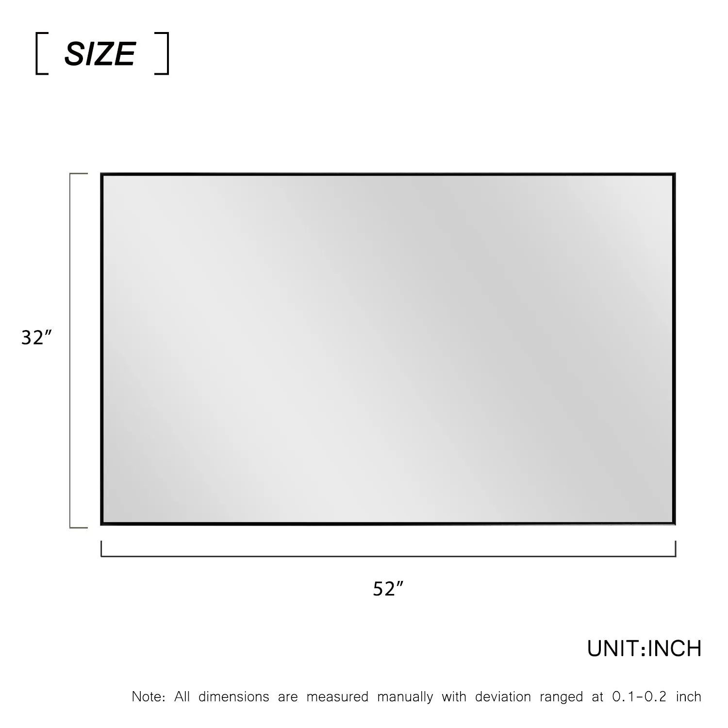 51"x32" Cozy Style Full Size Mirror Bathroom Full Length Wall Mirror
