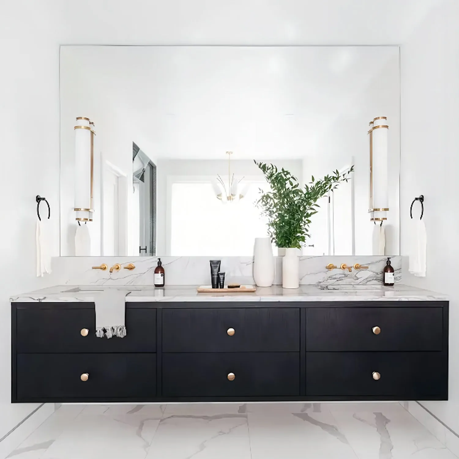 51"x32" Cozy Style Full Size Mirror Bathroom Full Length Wall Mirror