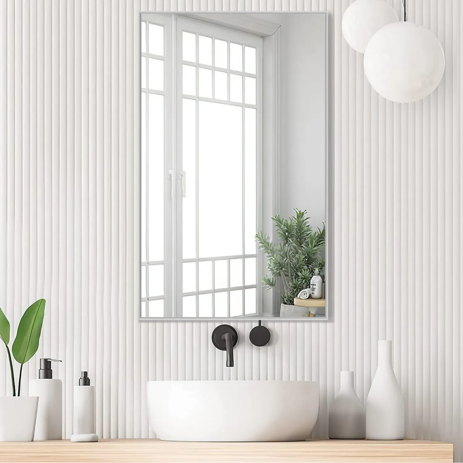 51"x32" Cozy Style Full Size Mirror Bathroom Full Length Wall Mirror