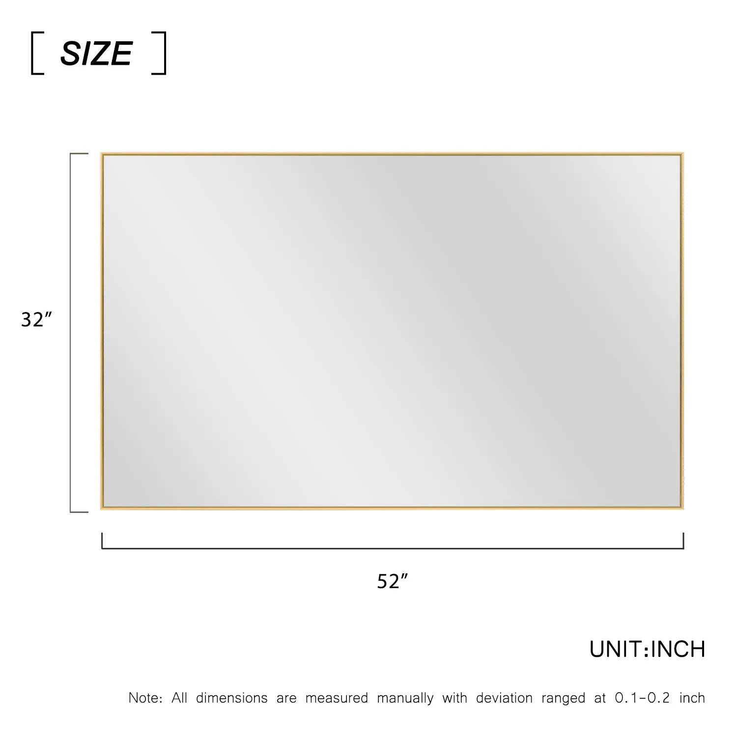 51"x32" Cozy Style Full Size Mirror Bathroom Full Length Wall Mirror