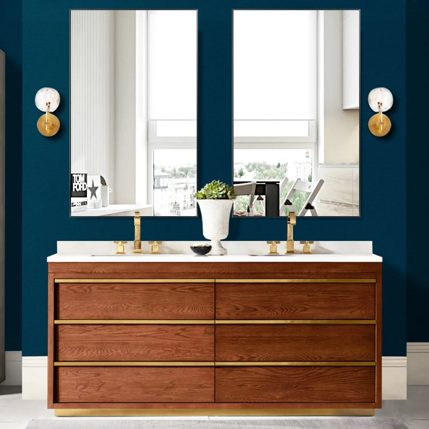 51"x32" Cozy Style Full Size Mirror Bathroom Full Length Wall Mirror