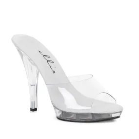 521-VANITY-W 5"  Heel Clear Wide Width Sandal.