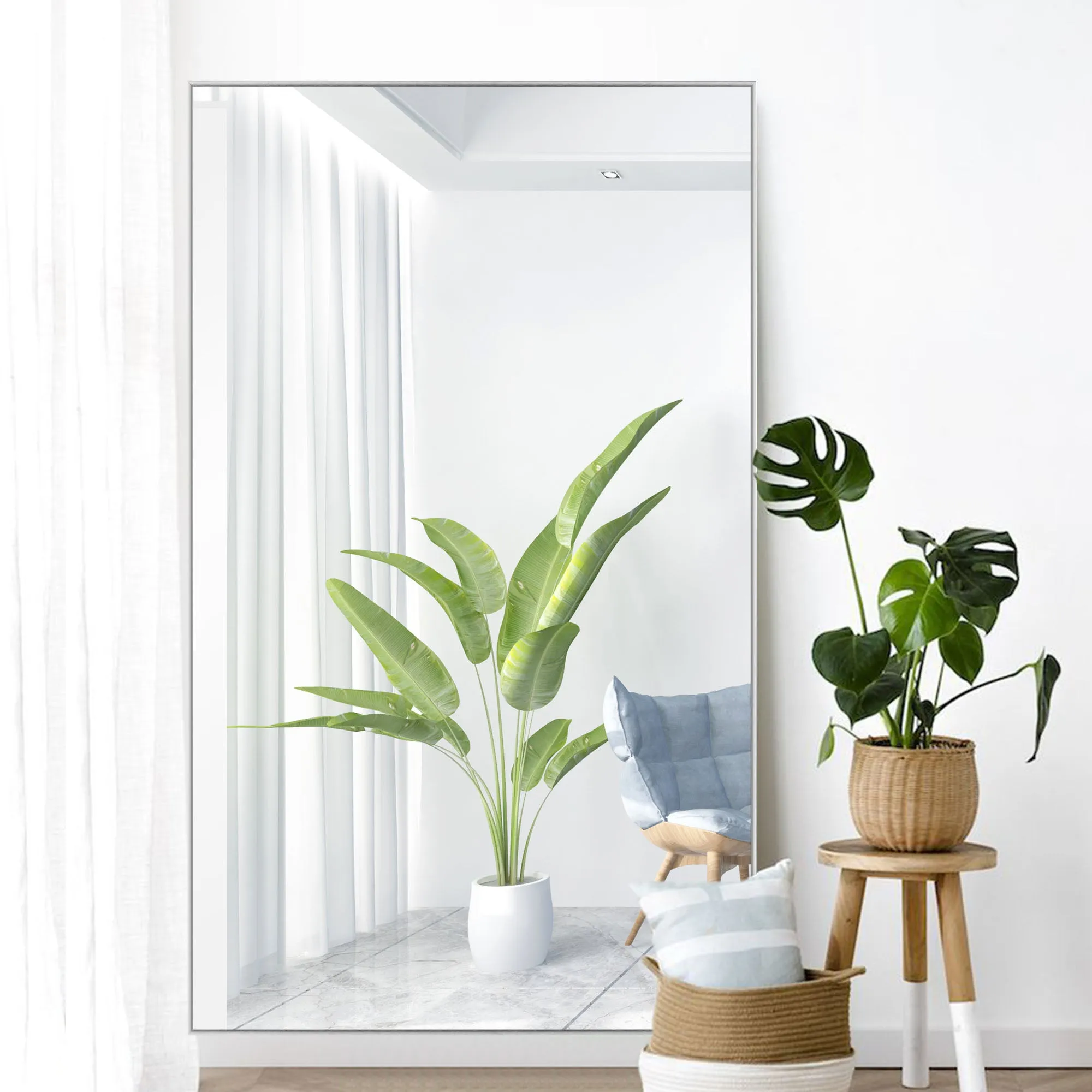 59"x36" Classic Full Length Wall Mirror Extra Large Full Body Mirror