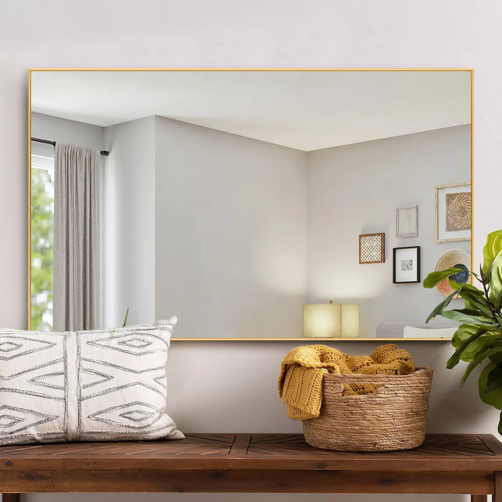 59"x36" Classic Full Length Wall Mirror Extra Large Full Body Mirror