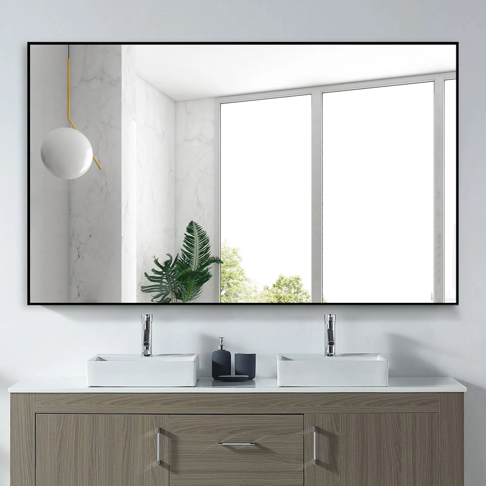 59"x36" Classic Full Length Wall Mirror Extra Large Full Body Mirror