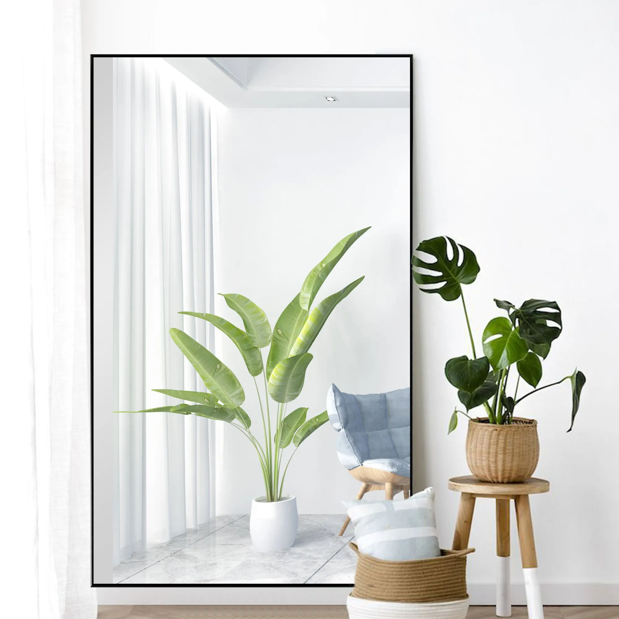 59"x36" Classic Full Length Wall Mirror Extra Large Full Body Mirror