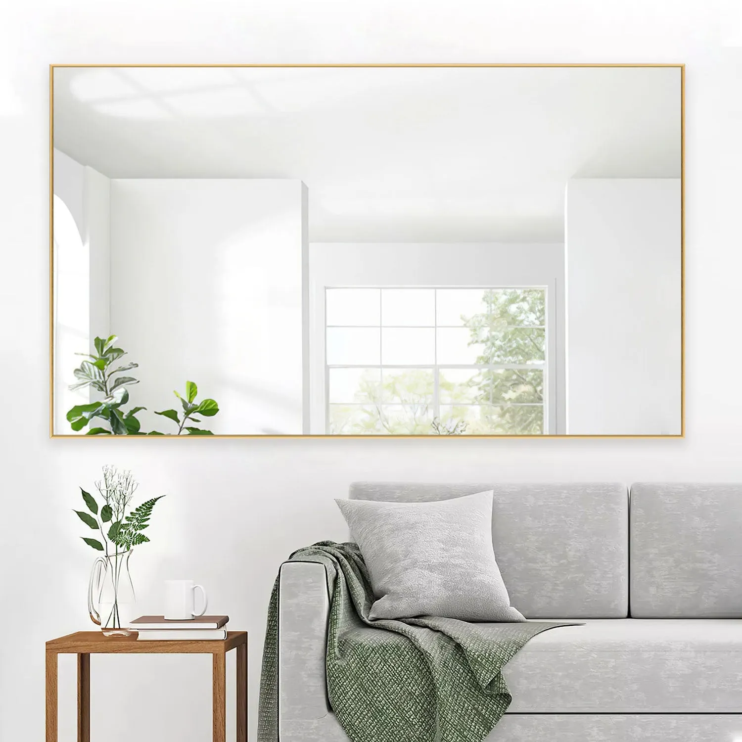 59"x36" Classic Full Length Wall Mirror Extra Large Full Body Mirror