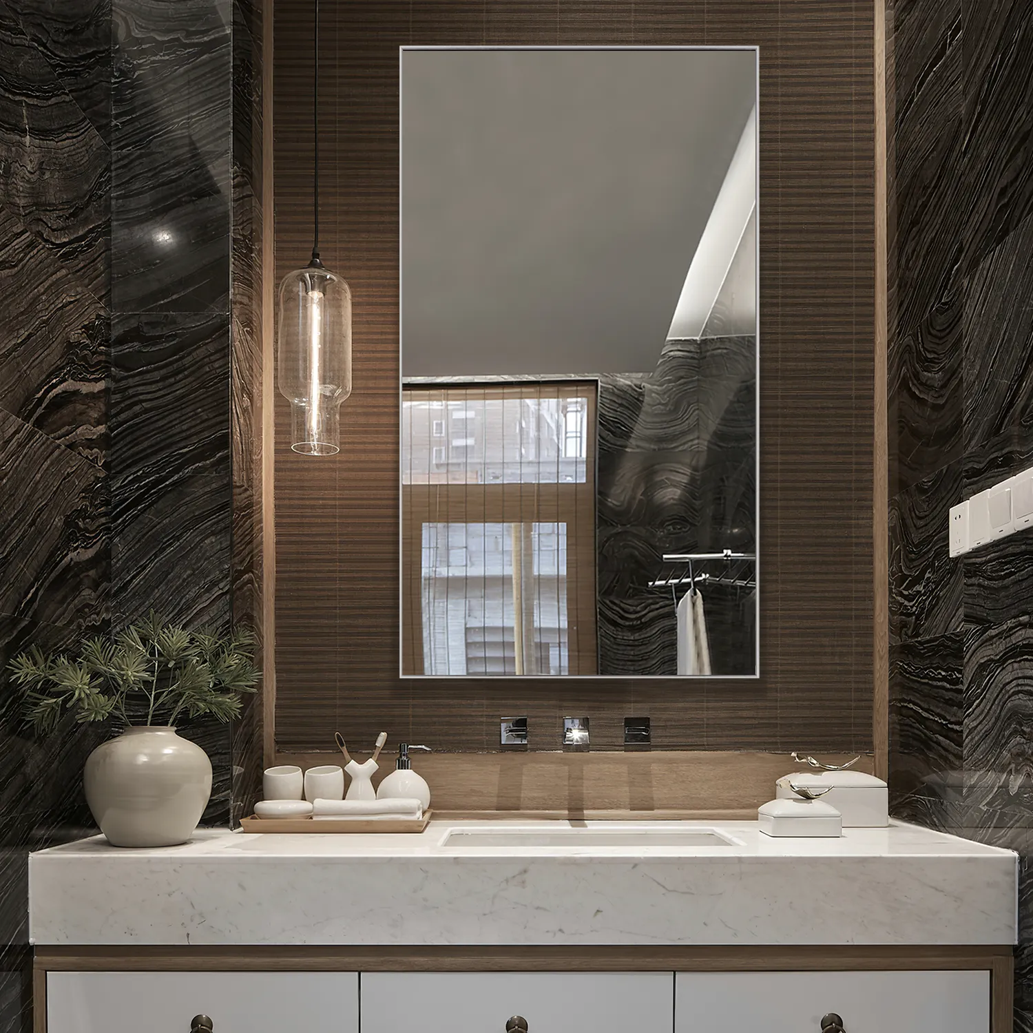 59"x36" Classic Full Length Wall Mirror Extra Large Full Body Mirror